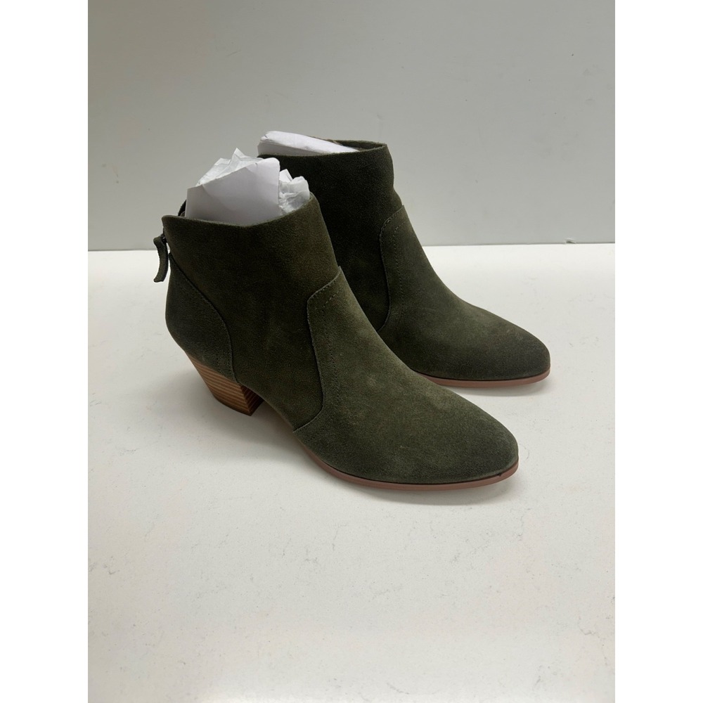 Violet & Red Olive Green Suede Bootie Size 8.5